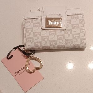 Juicy Couture Cream and Gold Logo Wallet